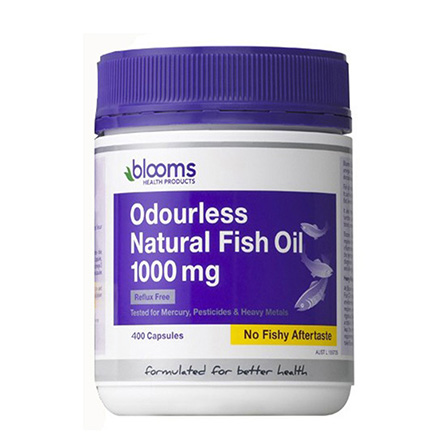 Blooms欧米茄3无味天然鱼油1000毫克400粒详